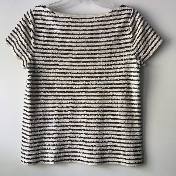 COPY - J crew sequin stripe tee size S C3 - Picture 4 of 5